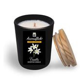 Vanilla Candle in Black Glass – Sweet, Stylish Scent